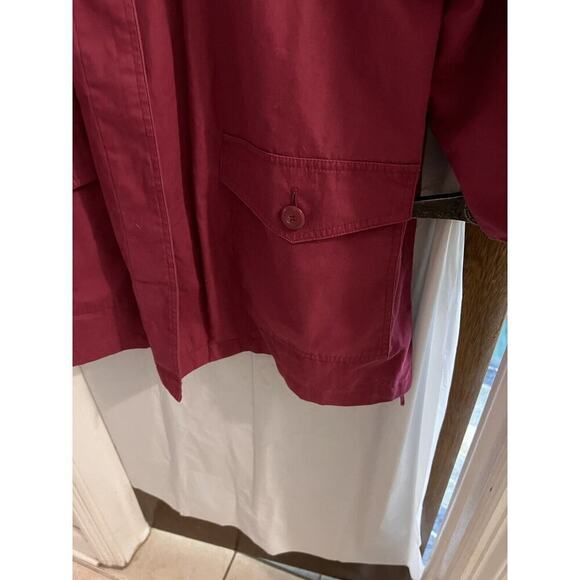 london fog raspberry button down car coat plaid removable lining size 14P - Picture 2 of 8